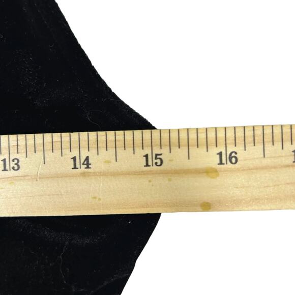 Victoria’s Secret Velvet Slip Dress XS Black Mini Fit Flare Party Y2K Soft Glam - Picture 6 of 6